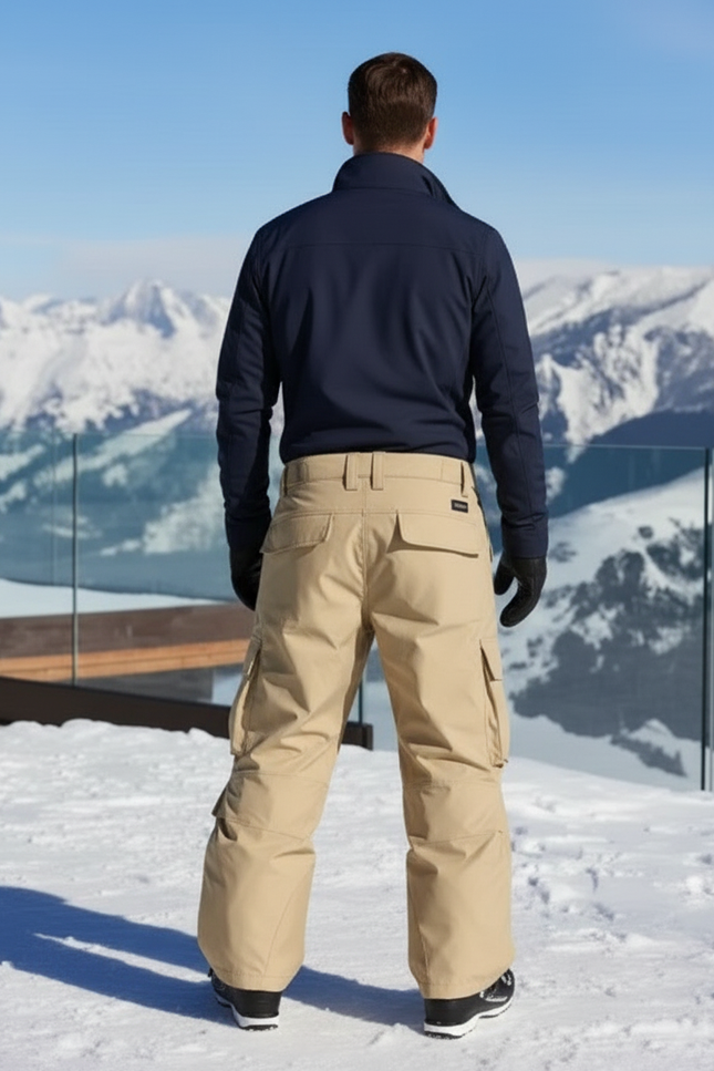 Pantalon De Ski Homme Cargo Beige Imperméable Thermique - Polyester - vue 2