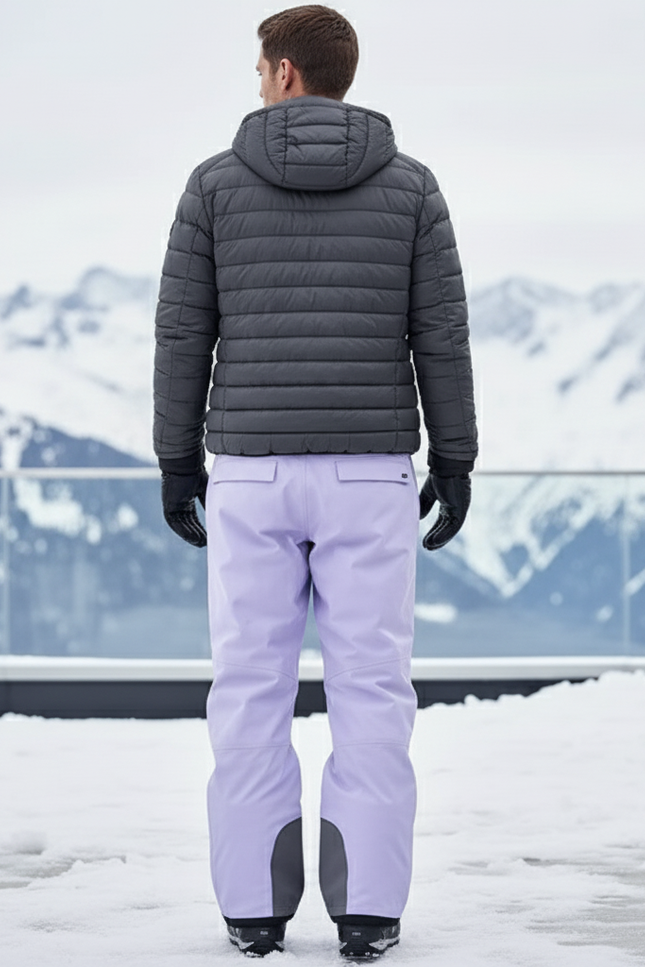 Pantalon De Ski Violet Unisexe Imperméable Ample - Polyester - vue 2
