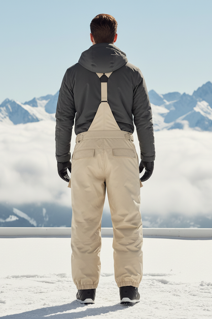 Pantalon De Ski Beige Ample Imperméable Respirant Homme - Polyester - vue 2
