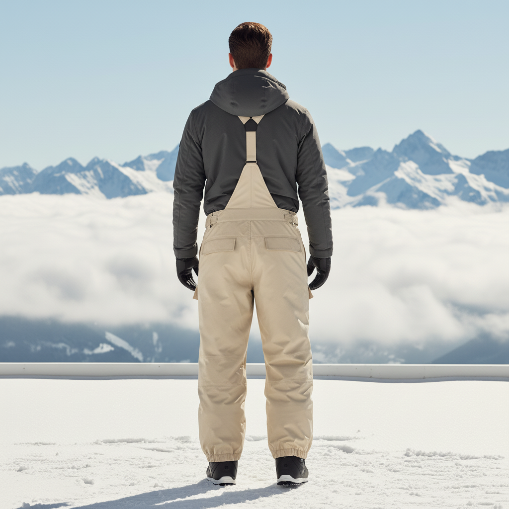 Pantalon De Ski Beige Ample Imperméable Respirant Homme - Polyester - vue 2