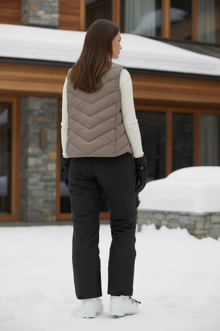 Pantalon De Ski Noir Coupe Droite Imperméable Femme - Polyester - vue 2