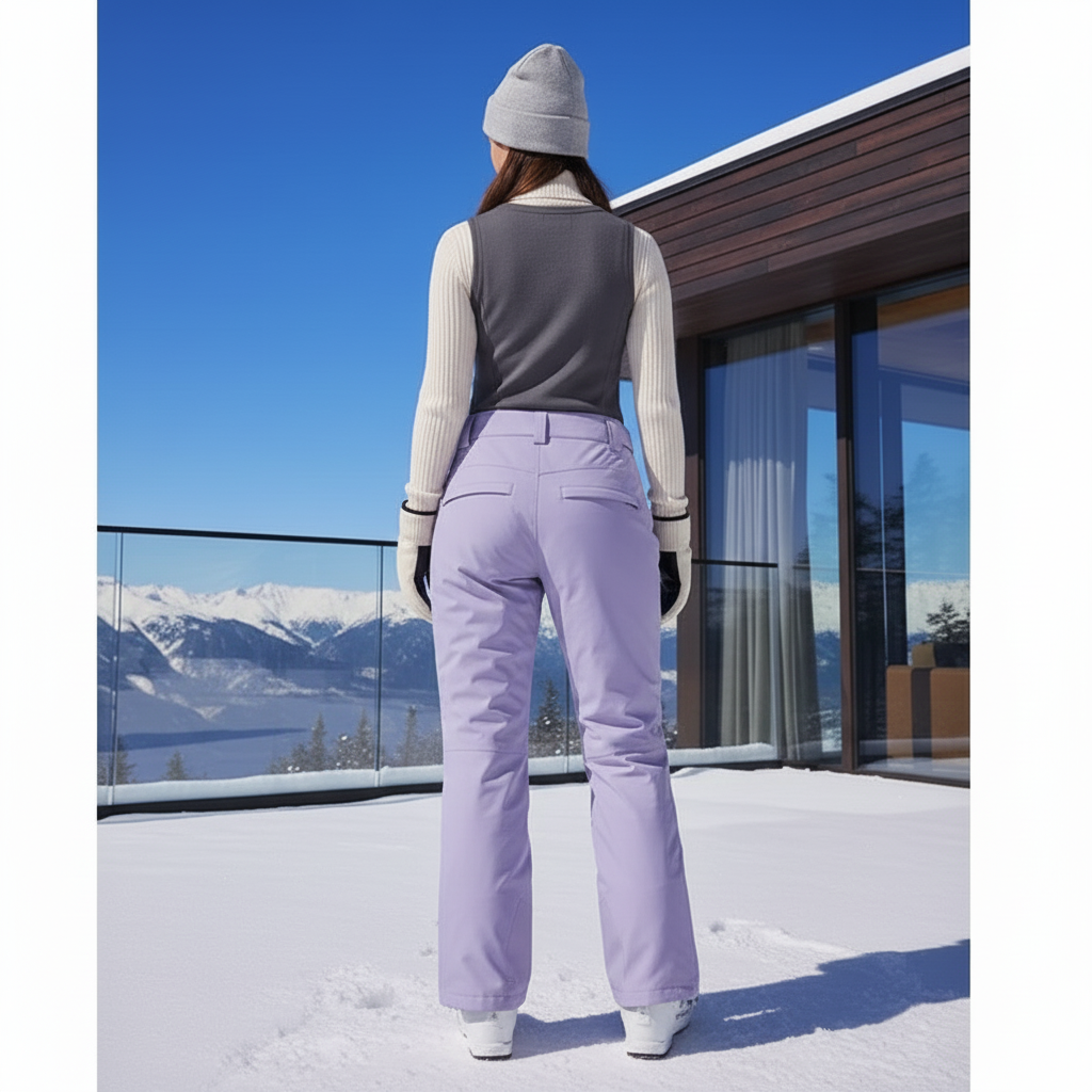 Pantalon De Ski Violet Ample Imperméable Unisexe Hiver - Polyester - vue 2