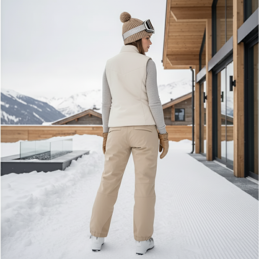 Pantalon De Ski Beige Imperméable Respirant Femme - Polyester - vue 2