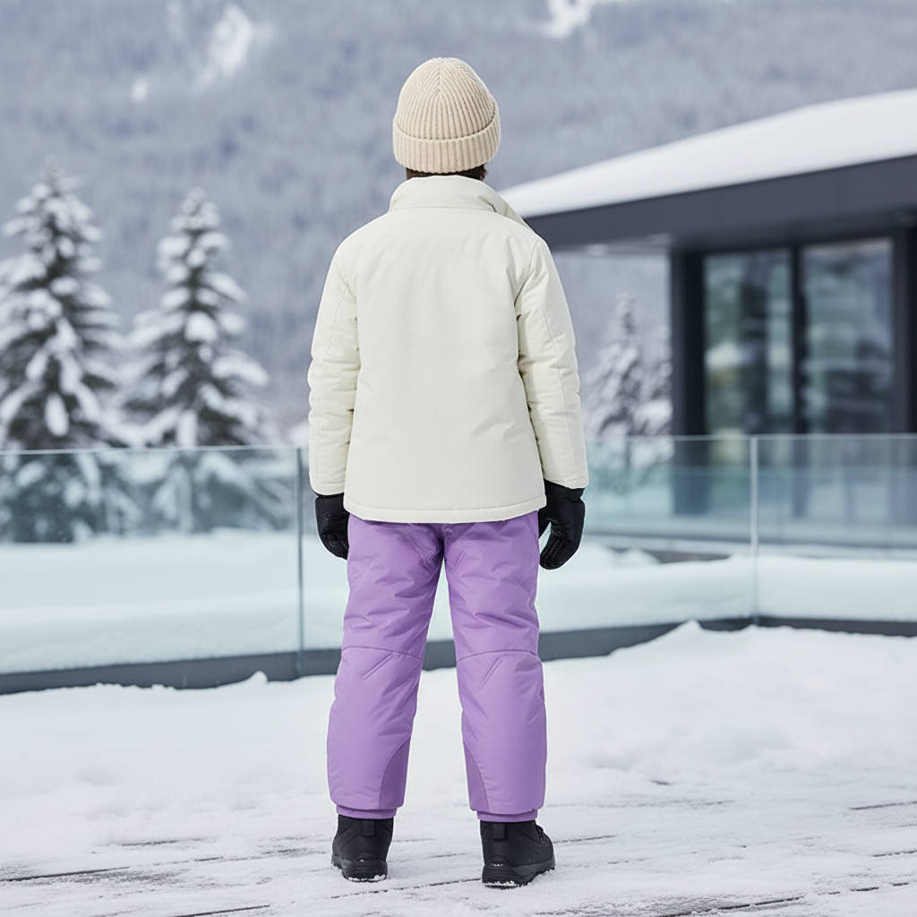Pantalon De Ski Violet Enfant Matelassé Imperméable Chaud - Polyester - vue 2