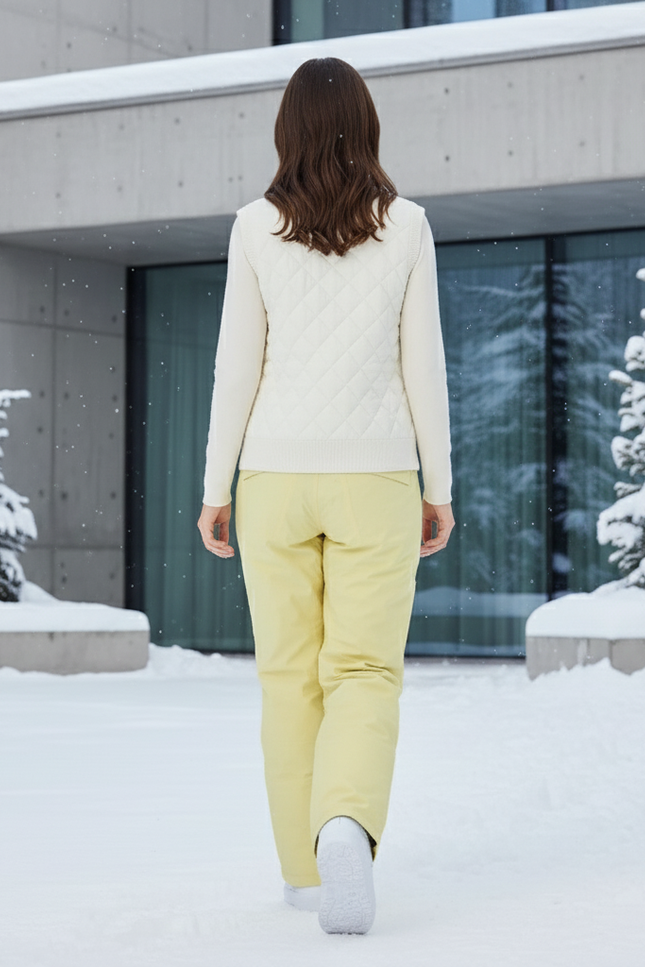 Pantalon De Ski Jaune Ample Imperméable Femme Hiver - Polyester - vue 2