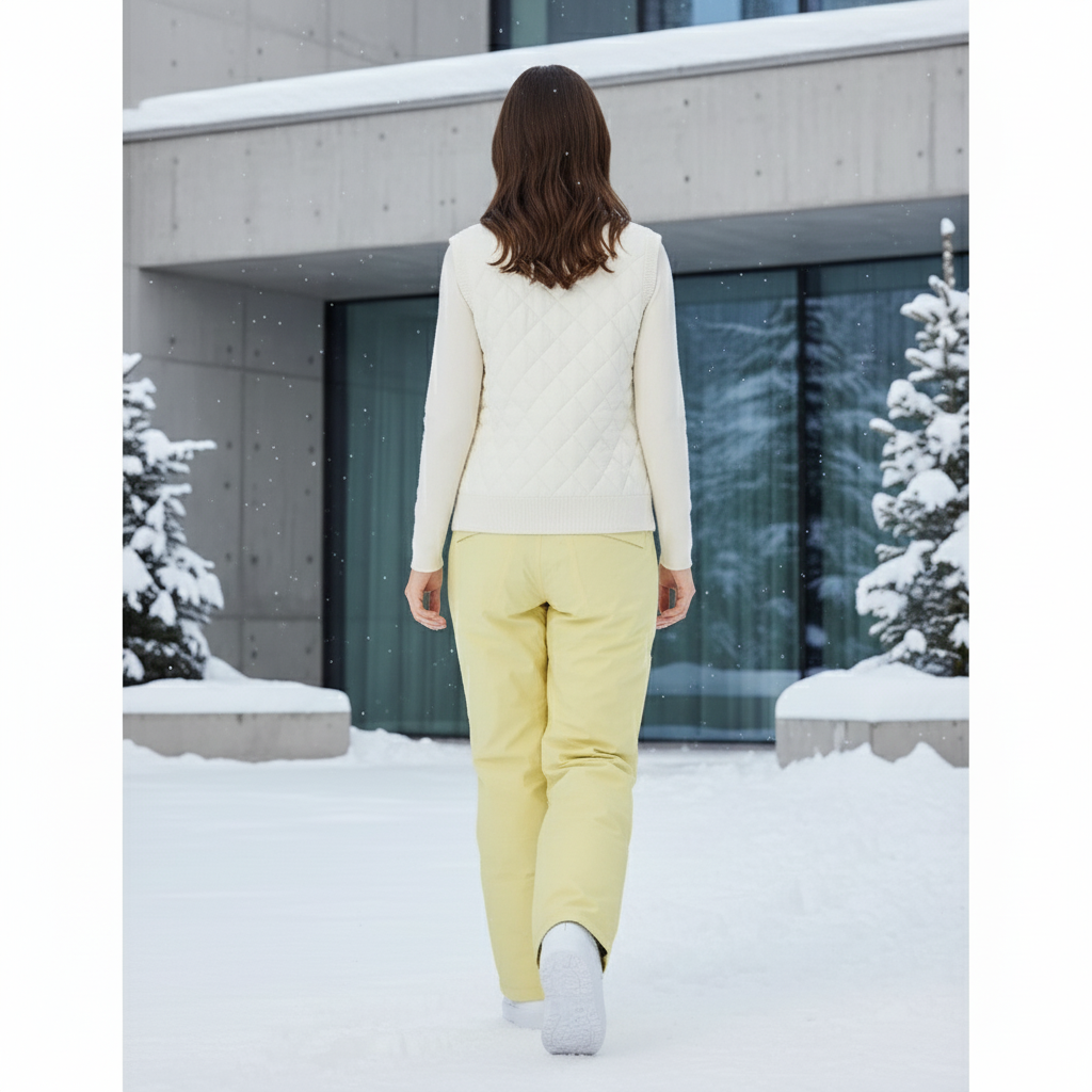 Pantalon De Ski Jaune Ample Imperméable Femme Hiver - Polyester - vue 2