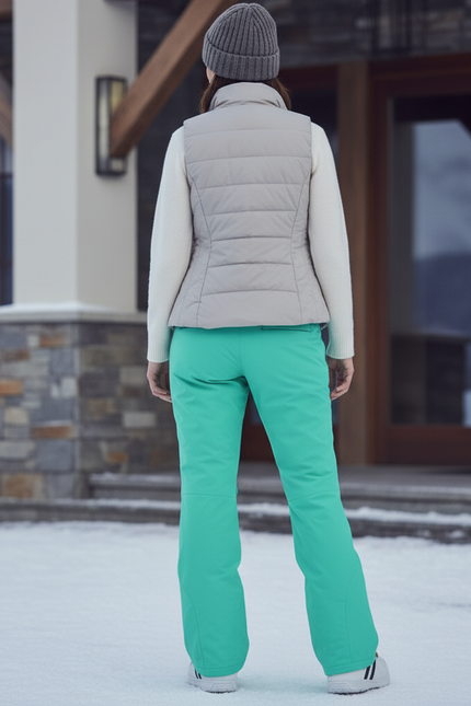 Pantalon De Ski Femme Turquoise Imperméable Cargo Ample - Vert Polyester - vue 2