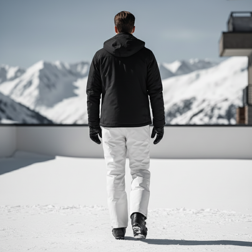 Pantalon De Ski Stretch Homme - Blanc Polyester - vue 2