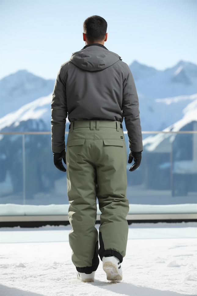 Pantalon De Ski Cargo Homme - Kaki Polyester - vue 2