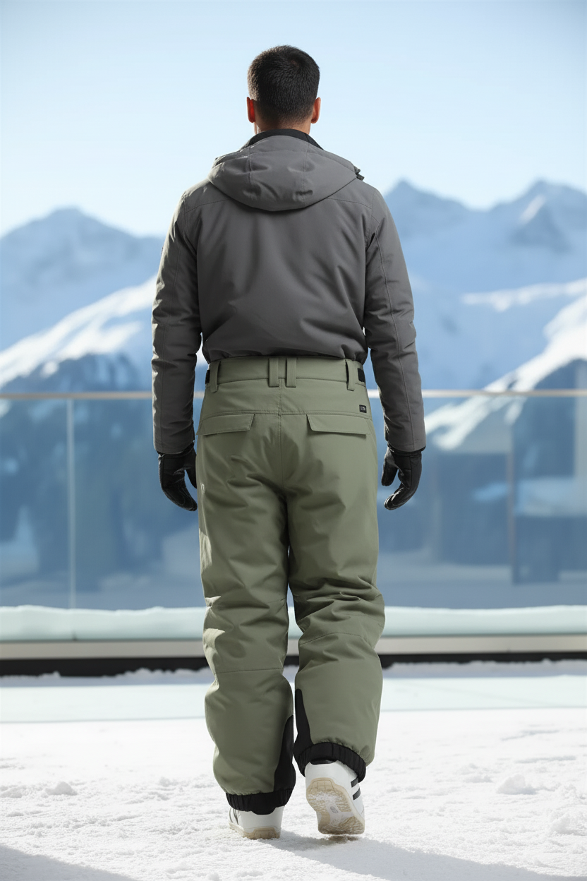 Pantalon De Ski Cargo Homme - Kaki Polyester - vue 2
