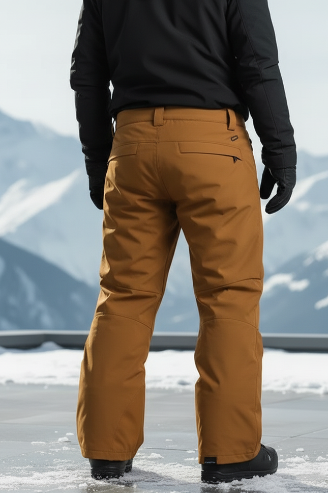 Pantalon De Ski Marron Imperméable Ample Homme Style Workwear - Polyester - vue 2