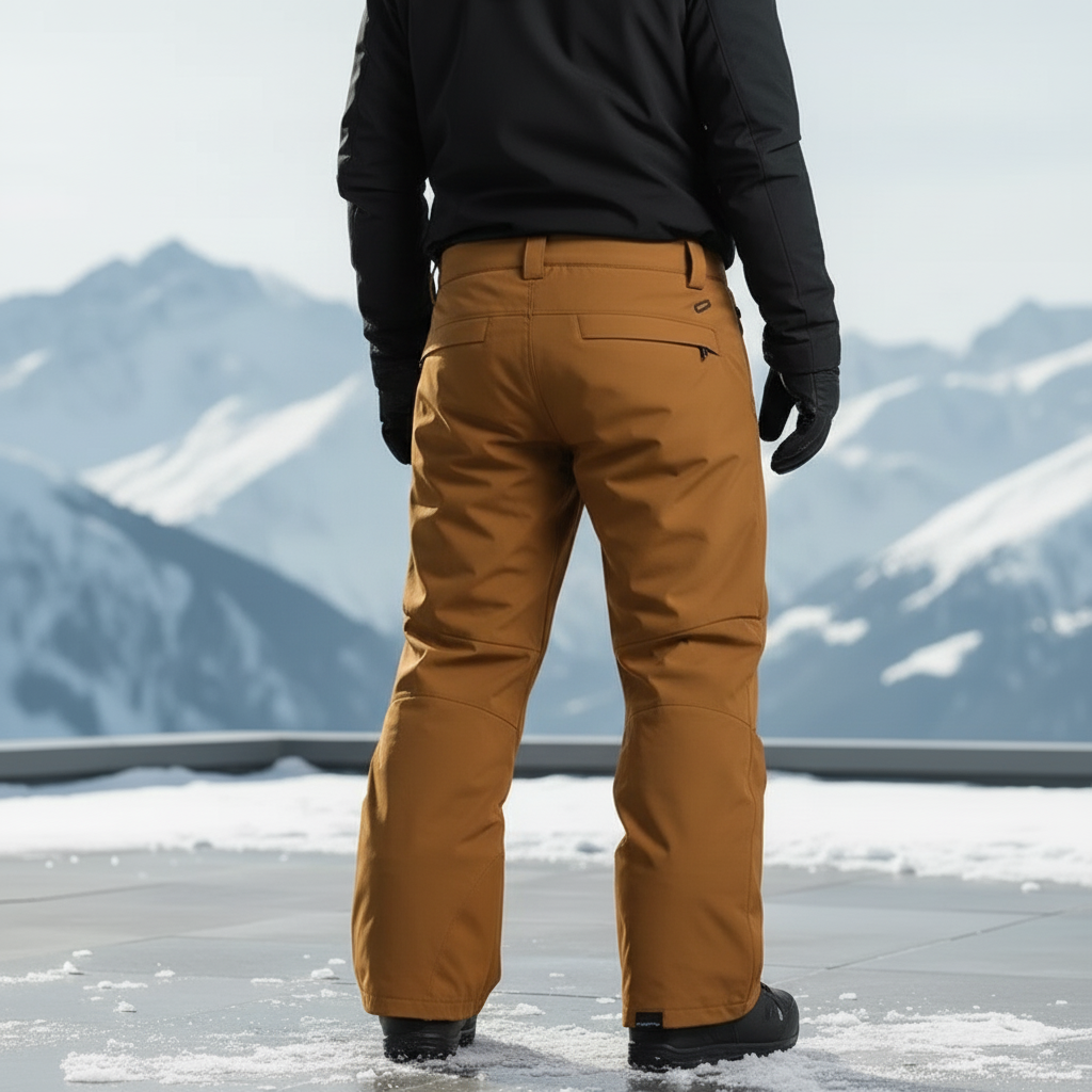 Pantalon De Ski Marron Imperméable Ample Homme Style Workwear - Polyester - vue 2