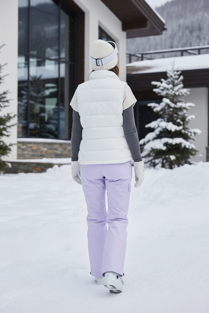 Pantalon De Ski Lilas Cargo Ample Imperméable Femme - Violet Polyester - vue 2