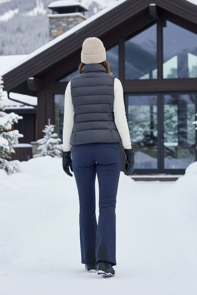 Pantalon De Ski Bleu Marine Doublé Polaire Femme - Polyester - vue 2