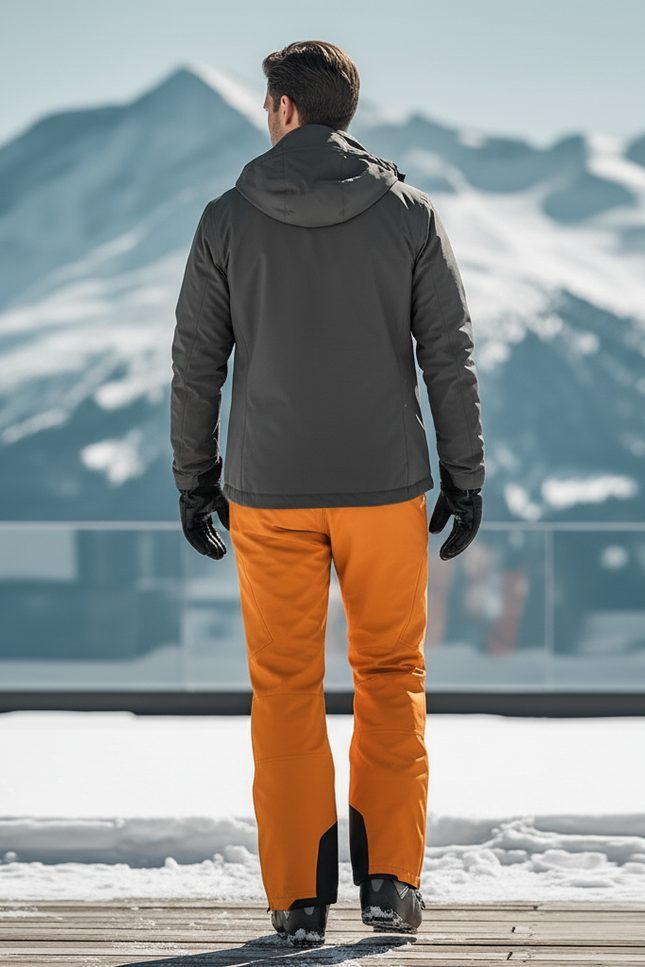 Pantalon De Ski Orange Ample Imperméable Homme Hiver - Polyester - vue 2