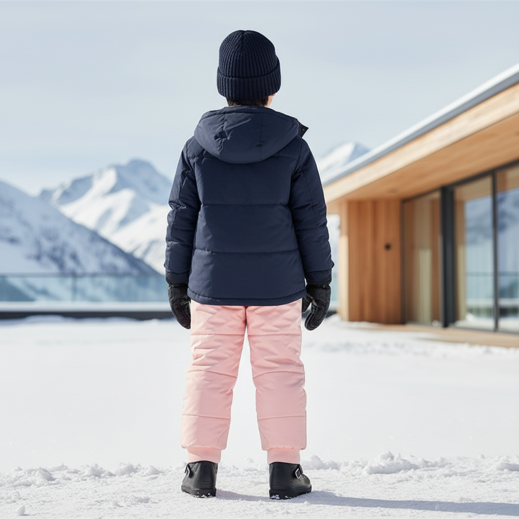 Pantalon De Ski Rose Matelassé Enfant Rembourré Hiver - Polyester - vue 2