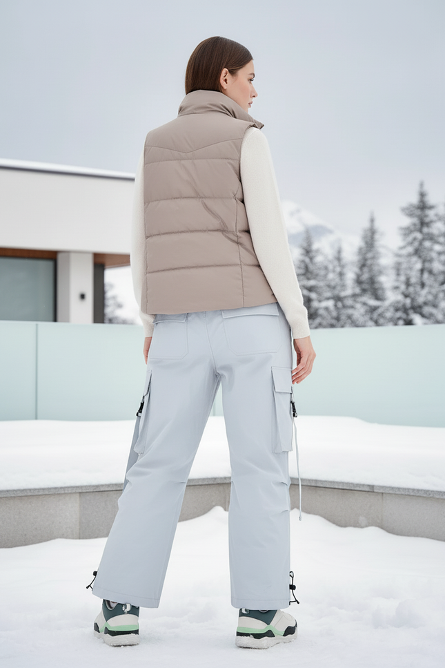 Pantalon De Ski Bleu Pâle Ample Cargo Imperméable Unisexe - Polyester - vue 2