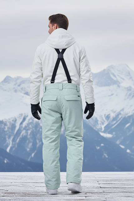 Pantalon De Ski Salopette Vert D'Eau Imperméable Unisexe - Polyester - vue 2