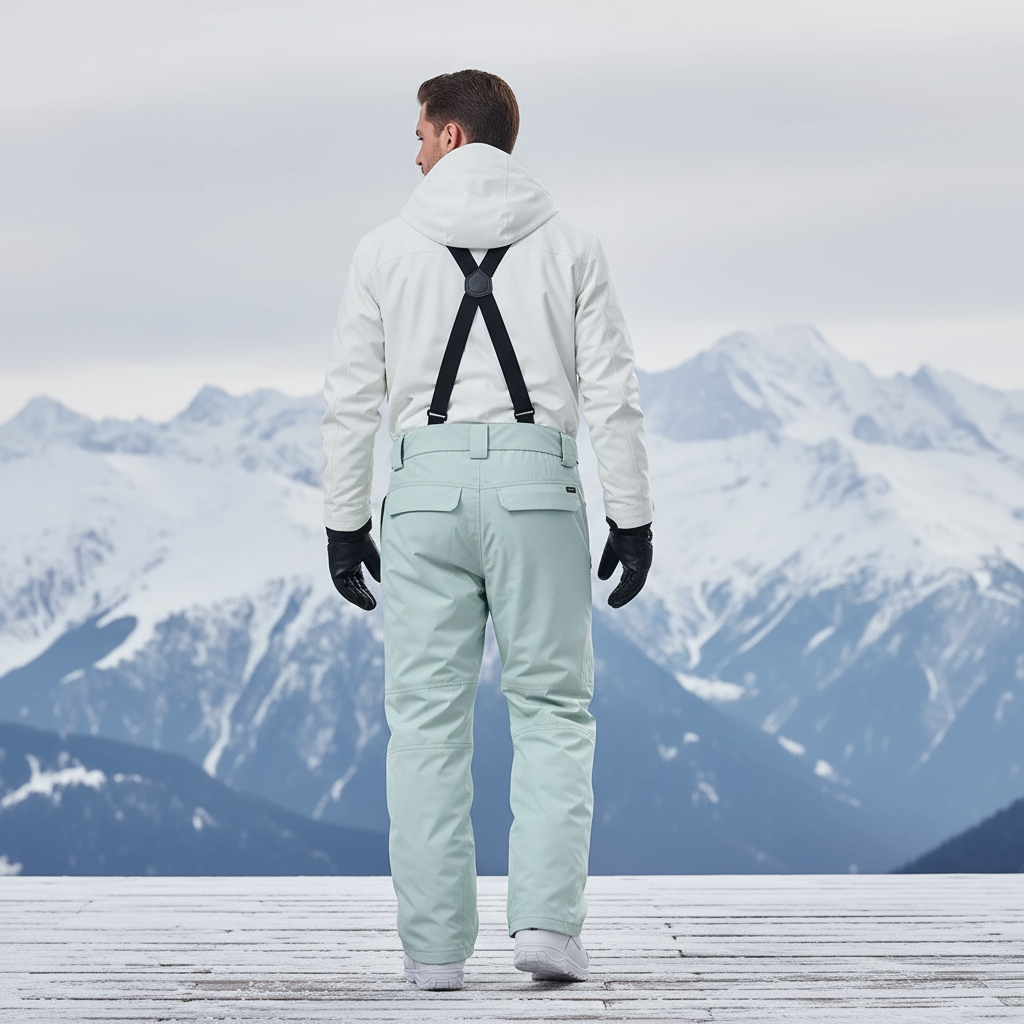 Pantalon De Ski Salopette Vert D'Eau Imperméable Unisexe - Polyester - vue 2