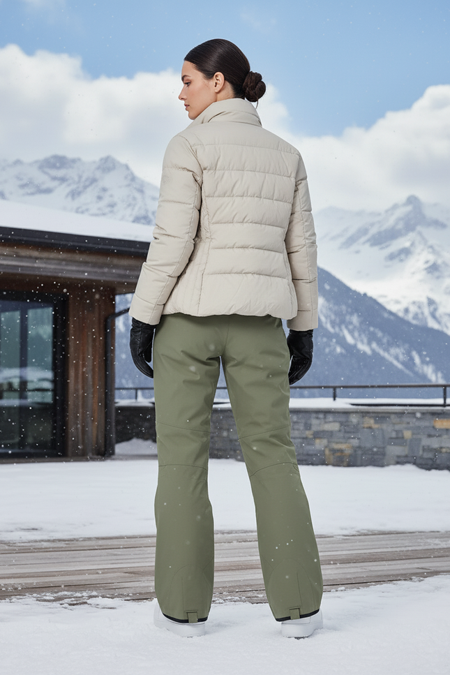 Pantalon De Ski Vert Kaki Droit Imperméable Femme - Polyester - vue 2