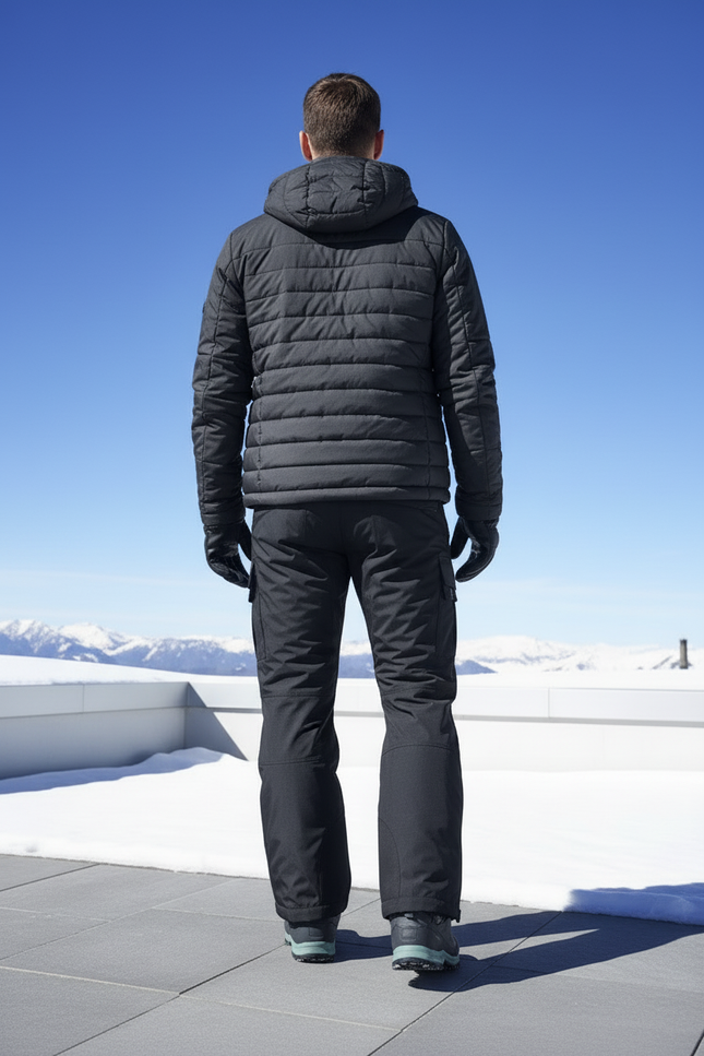 Pantalon De Ski Homme Noir Cargo Imperméable Hiver - Polyester - vue 2