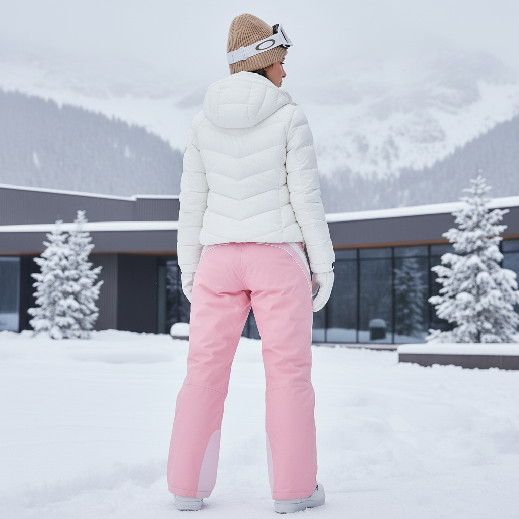 Pantalon De Ski Rose Dégradé Imperméable Coupe Droite Femme - Polyester - vue 2