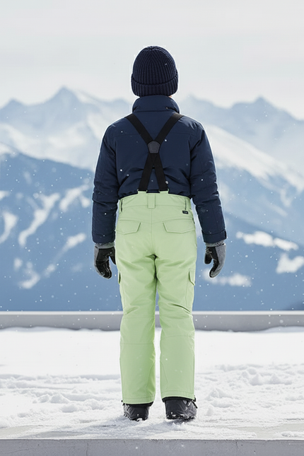 Pantalon De Ski Vert Clair Cargo Imperméable Enfant - Polyester - vue 2