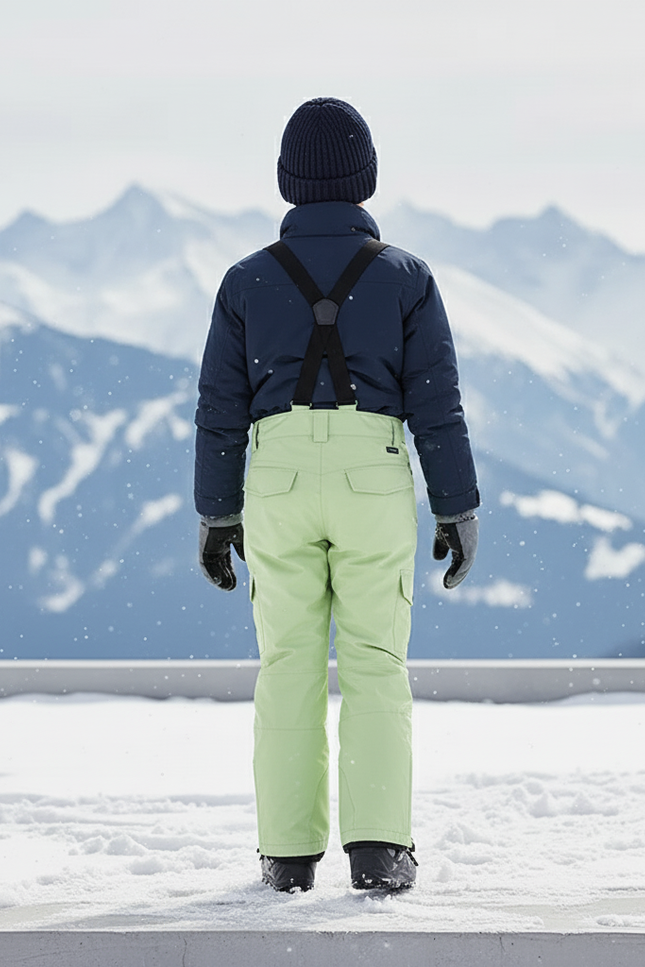 Pantalon De Ski Vert Clair Cargo Imperméable Enfant - Polyester - vue 2