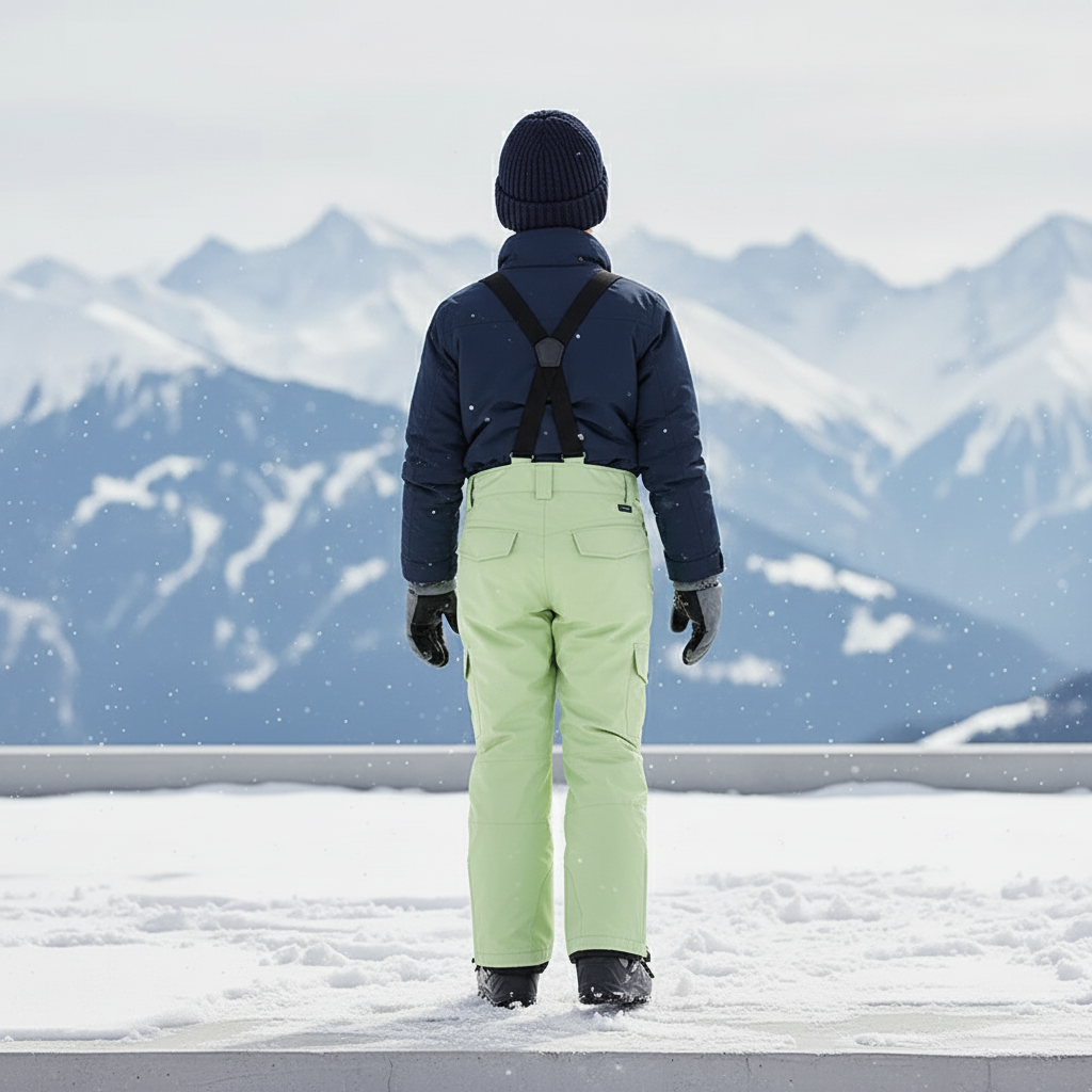 Pantalon De Ski Vert Clair Cargo Imperméable Enfant - Polyester - vue 2