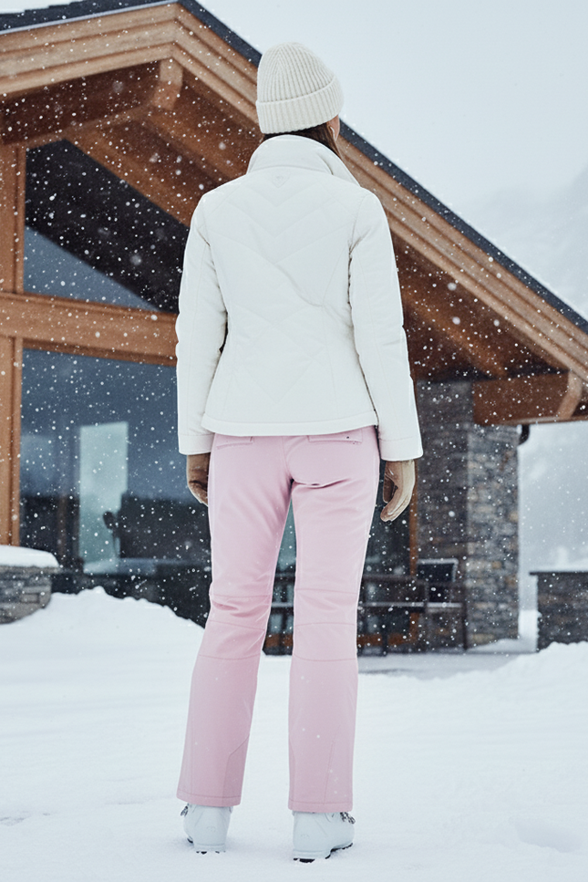 Pantalon De Ski Rose Pâle Coupe Droite Imperméable Femme - Polyester - vue 2