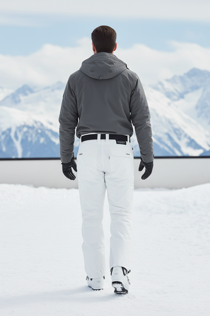 Pantalon De Ski Blanc Cargo Imperméable Homme Résistant Neige - Polyester - vue 2