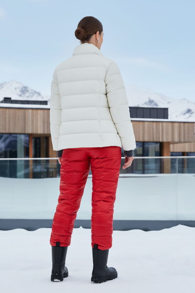 Pantalon De Ski Rouge Matelassé Hiver Imperméable Femme - Polyester - vue 2