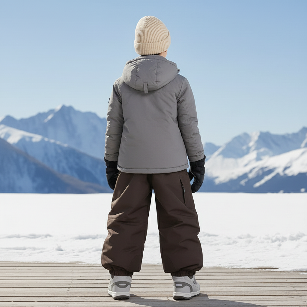 Pantalon De Ski Marron Ample Imperméable Enfant Hiver - Polyester - vue 2