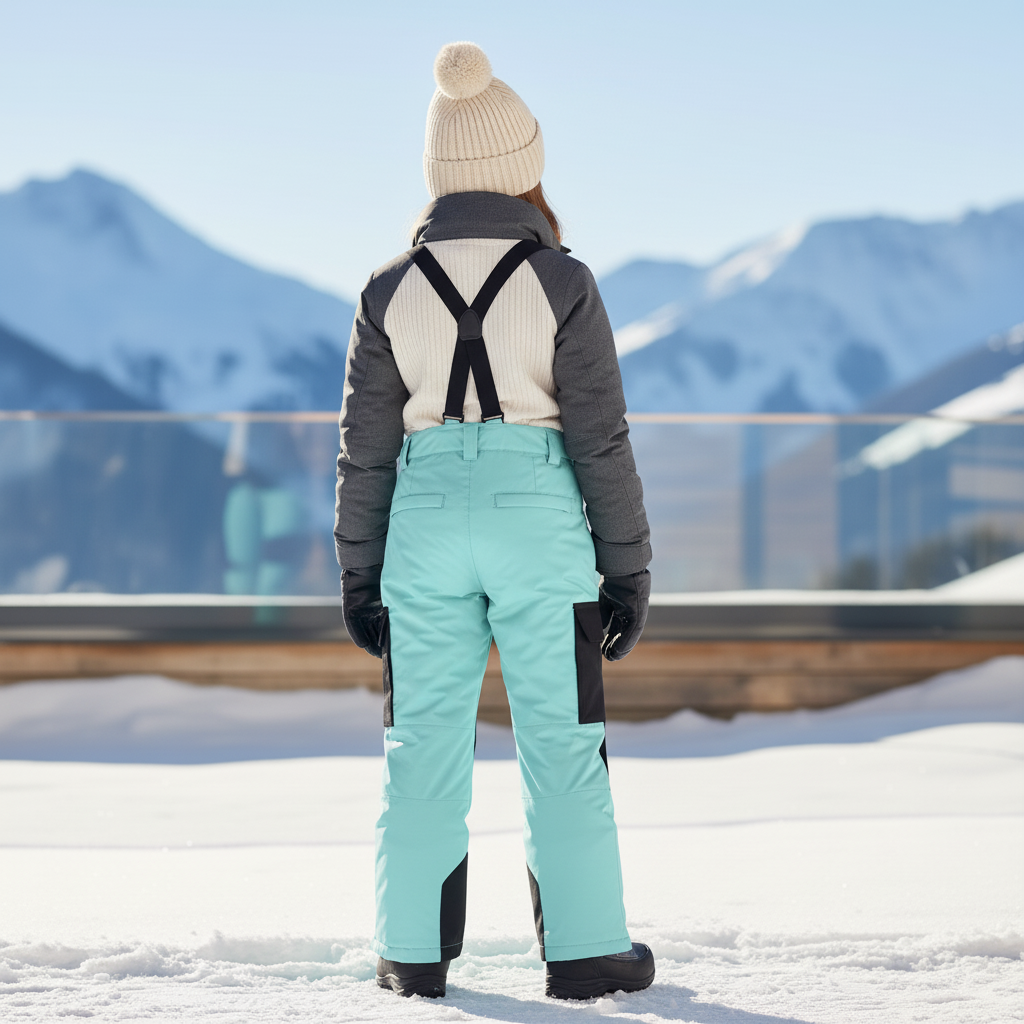 Pantalon De Ski Fille - Bleu Polyester - vue 2