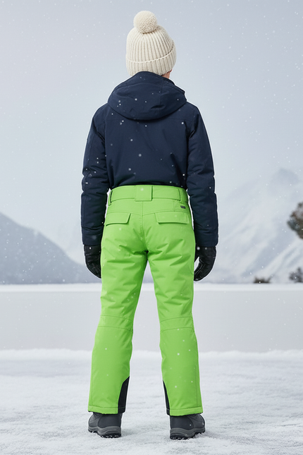 Pantalon De Ski Enfant Vert Fluorescent Imperméable Thermique - Polyester - vue 2