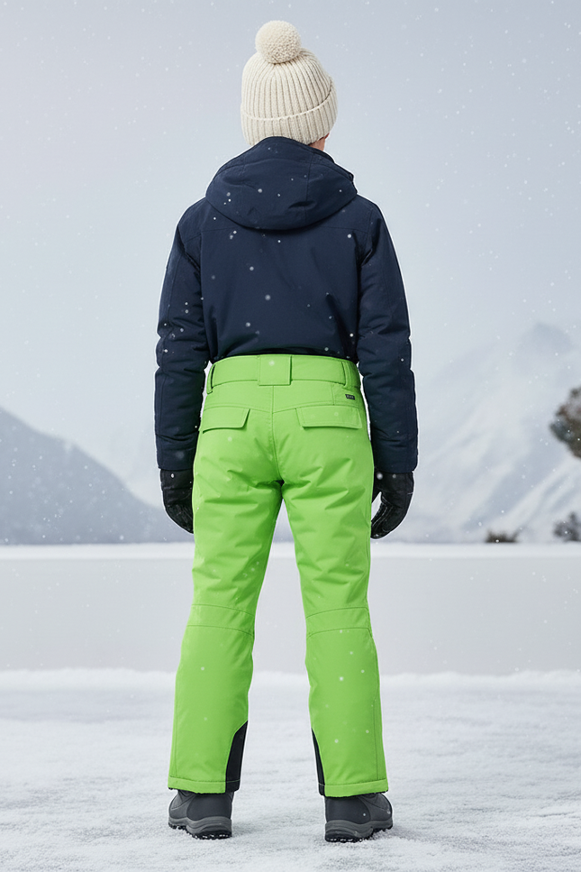 Pantalon De Ski Enfant Vert Fluorescent Imperméable Thermique - Polyester - vue 2