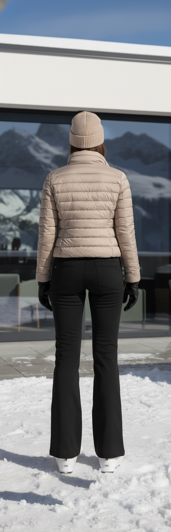 Pantalon De Ski Noir Slim Imperméable Femme Élégant - Polyester - vue 2