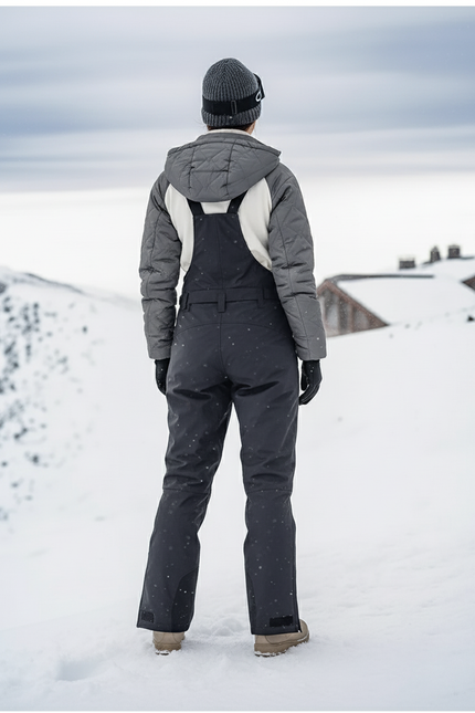 Pantalon De Ski Noir Imperméable Salopette Coupe-Vent Thermique Femme - Polyester - vue 2