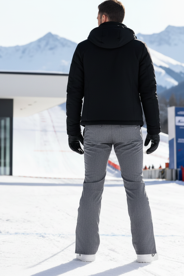 Pantalon De Ski Gris Coupe Droite Chaud Homme - Gabardine - vue 2
