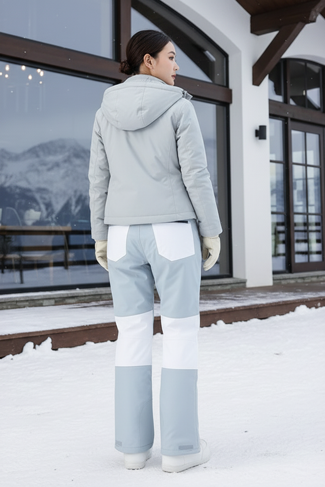 Pantalon De Ski Bleu Bicolore Ample Imperméable Unisexe - Polyester - vue 2