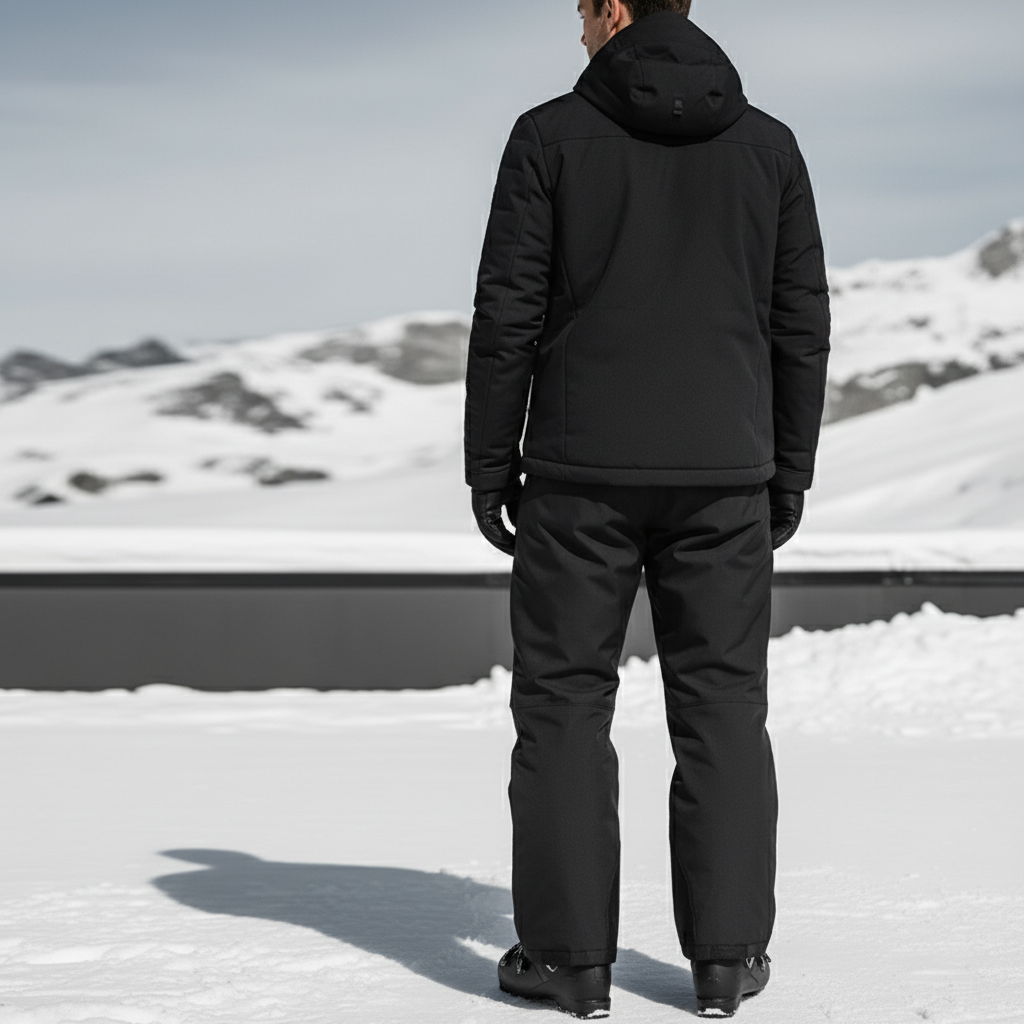 Pantalon De Ski Noir Homme Imperméable Confortable Hiver - Polyester - vue 2