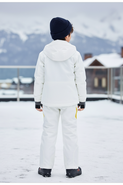 Pantalon De Ski Blanc Imperméable Enfant Réfléchissant - Polyester - vue 2