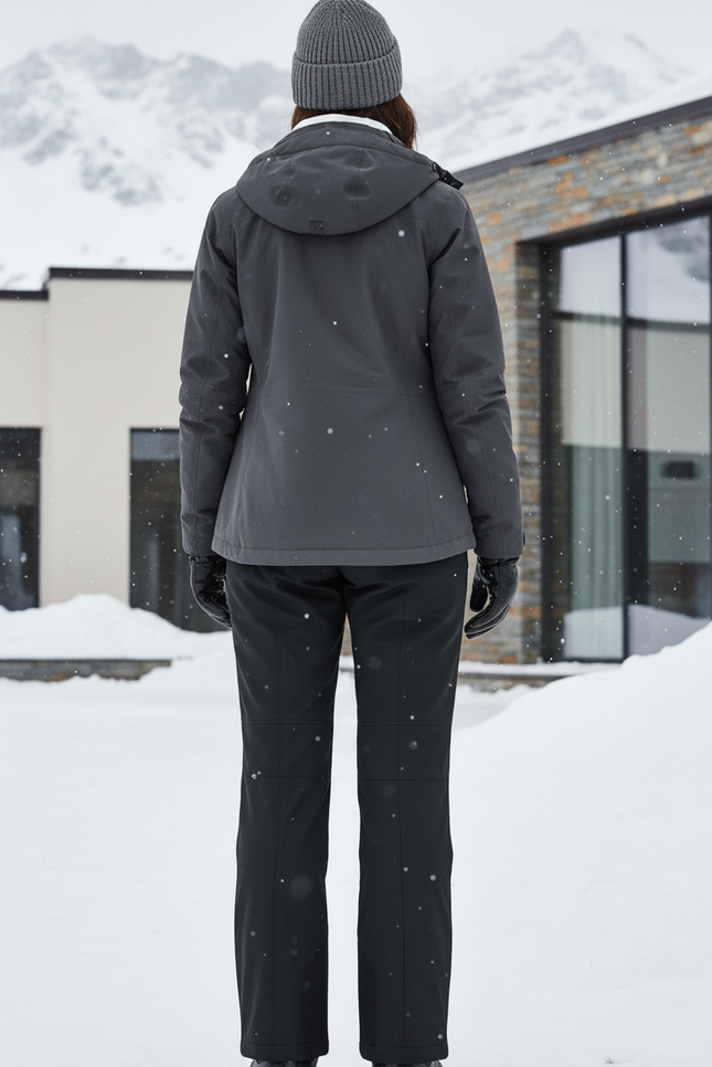 Pantalon De Ski Noir Imperméable Doublé Polaire Femme - Polyester - vue 2