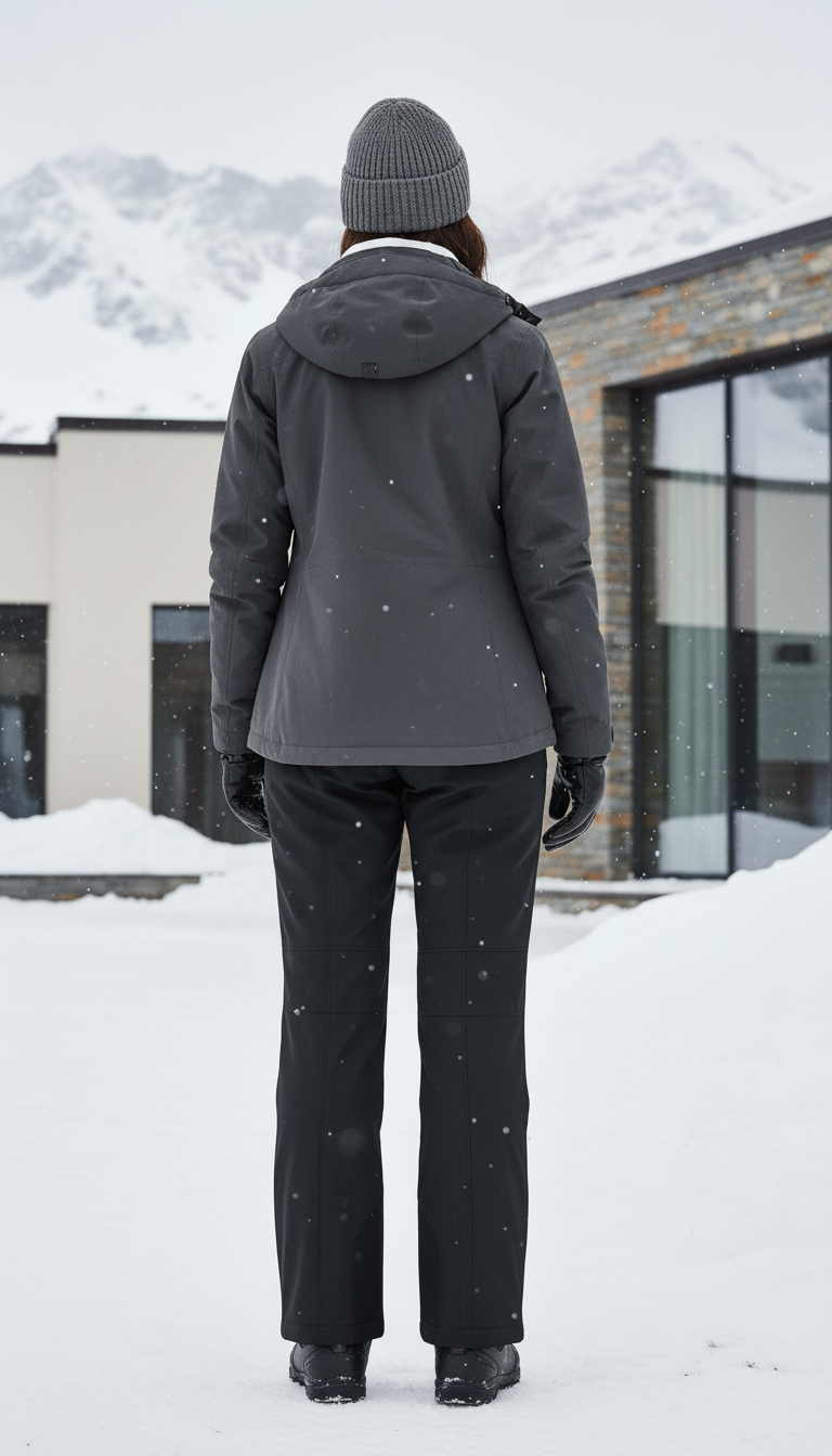 Pantalon De Ski Noir Imperméable Doublé Polaire Femme - Polyester - vue 2
