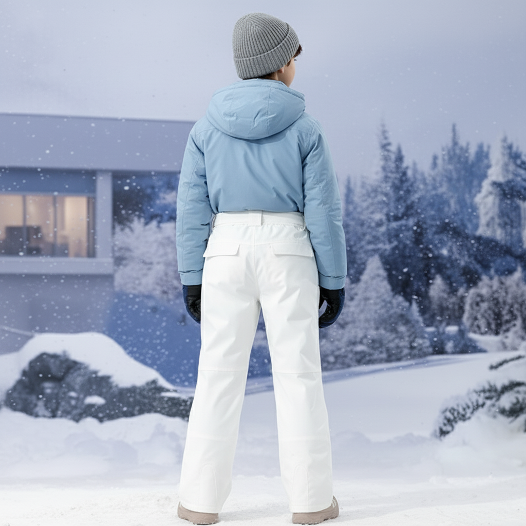 Pantalon De Ski Blanc Imperméable Enfant Hiver - Polyester - vue 2