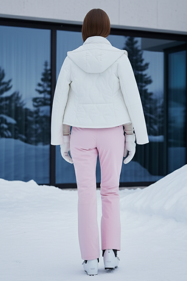 Pantalon De Ski Rose Pâle Taille Haute Droit Femme - Polyester - vue 2