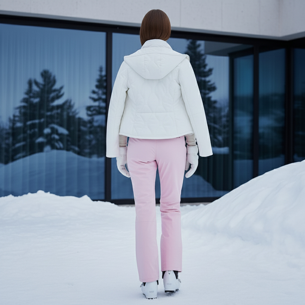 Pantalon De Ski Rose Pâle Taille Haute Droit Femme - Polyester - vue 2