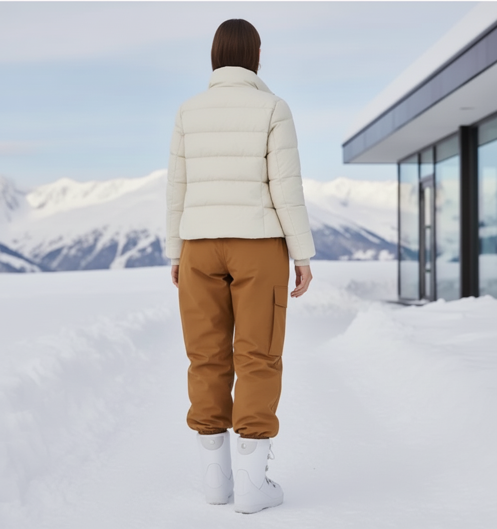 Pantalon De Ski Marron Cargo Ample Imperméable Unisexe - Polyester - vue 2