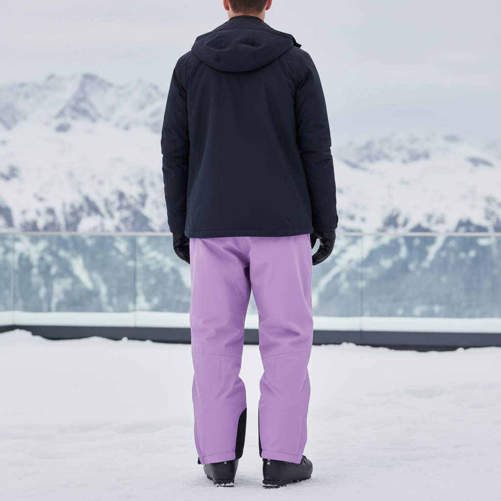Pantalon De Ski Violet Unisexe Imperméable Hiver - Polyester - vue 2