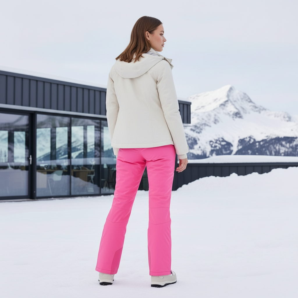 Pantalon De Ski Rose Vif Imperméable Thermique Femme - Polyester - vue 2